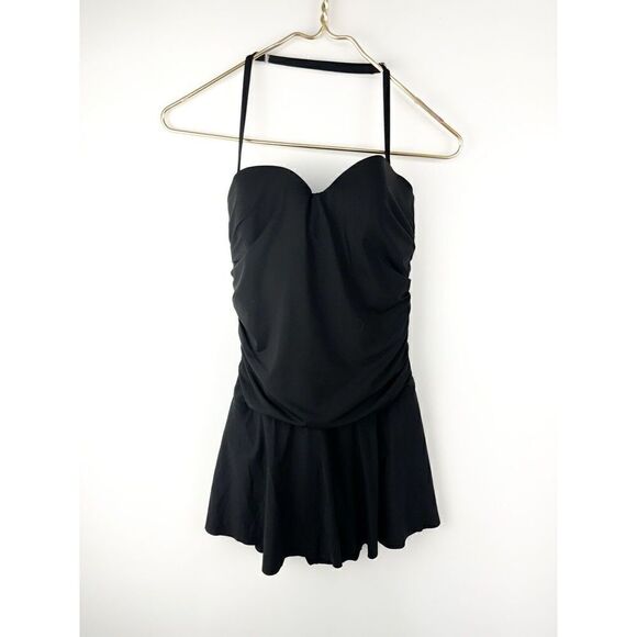 Calia Swim Dress One Piece Black Size 6 - Picture 1 of 4